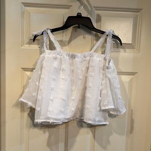 GB Girls White Textured Blouse